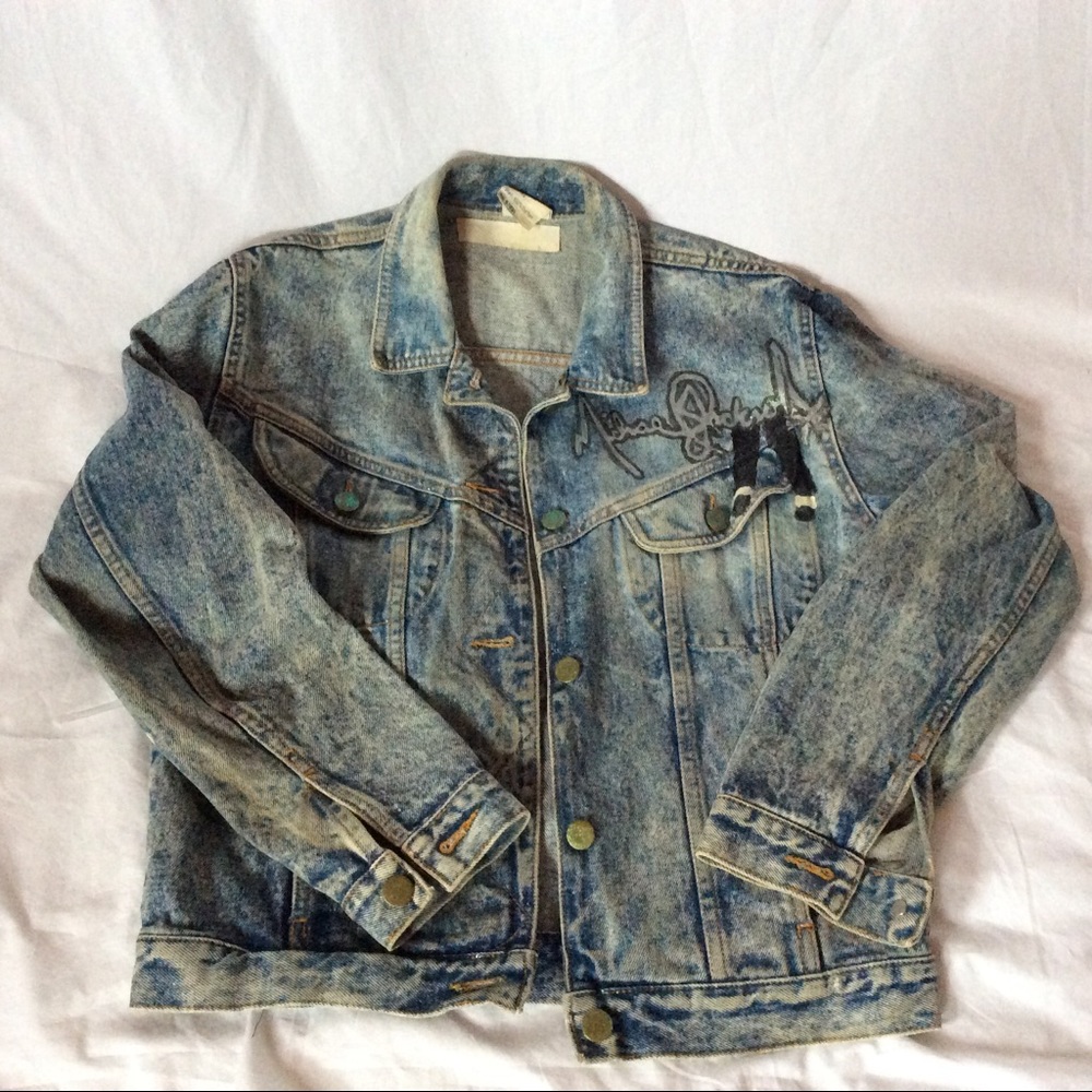 Hand-painted Michael Jackson on 80’s Denim Jacket - Picture 3 of 8